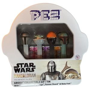 PEZ Star Wars The Mandalorian Grogu Collectible Gift Tin Set 4 Dispensers NIB